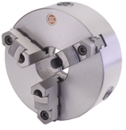 25" 3 Jaw Self Centering Scroll Chuck; Flatback; Steel Body; Top Reversible Jaw - Exact Tooling