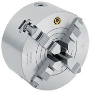 Cast Body Scroll Chuck - 10" Plain Mount; 4-Jaw - Exact Tooling