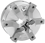 Quick-Clamp Self-Center Scroll Chuck - 3" Plain Mount - Exact Tooling