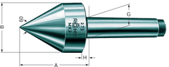 4MT HD 60° Pipe Nose - Live Center - Exact Tooling