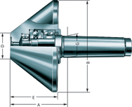 2MT HD 60° Bull Nose - Live Center - Exact Tooling