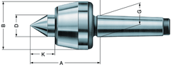 3MT Revolving Tailstock Standard - Live Center - Exact Tooling