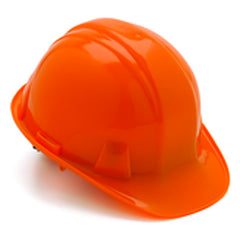 4 Point Ratchet Hard Hat, Orange - Exact Tooling