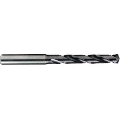 17 mm Dia. × 3.2 mm Shank × 93 mm Flute Length × 143 mm OAL, 5xD, TiAlN, 2xD Flute, Solid Carbide Drill - Exact Tooling