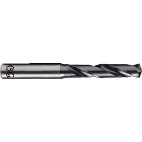 17/64″ Dia. × 8 mm Shank × 34 mm Flute Length × 79 mm OAL, 3xD, TiAlN, 2xD Flute, Coolant Thru, H6 Solid Carbide Drill - Exact Tooling