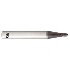 2mm Dia. - 50mm OAL - Carbide - Ball End HP End Mill-2 FL - Exact Tooling