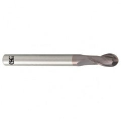 8mm Dia. - 100mm OAL - Carbide - Ball End HP End Mill-2 FL - Exact Tooling