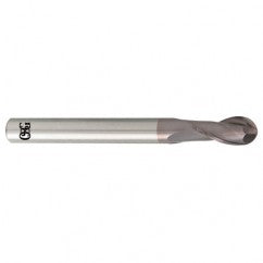 1.6mm Dia. - 50mm OAL - Carbide - Ball End HP End Mill-2 FL - Exact Tooling