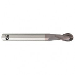 1/8" Dia. - 3" OAL - Carbide - Ball End HP End Mill-2 FL - Exact Tooling