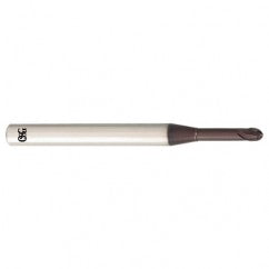 1 Dia. x 4 Overall Length 2-Flute .060 C/R Solid Carbide SE End Mill-Round Shank-Center Cutting-TiALN - Exact Tooling