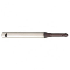 1 Dia. x 4 Overall Length 2-Flute .060 C/R Solid Carbide SE End Mill-Round Shank-Center Cutting-TiALN - Exact Tooling