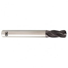 12mm Dia. x 110mm Overall Length 4-Flute 3mm C/R Solid Carbide SE End Mill-Round Shank-Center Cutting-TiALN - Exact Tooling
