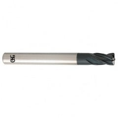 10mm Dia. x 100mm Overall Length 4-Flute 1.5mm C/R Solid Carbide SE End Mill-Round Shank-Center Cutting-TiALN - Exact Tooling