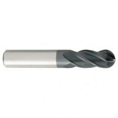 7mm Dia. - 64mm OAL - Carbide - Ball End HP End Mill-4 FL - Exact Tooling
