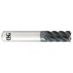 9/16 x 9/16 x 1-1/8 x 3-1/2 5Fl  C/R Carbide End Mill - TiALN - Exact Tooling