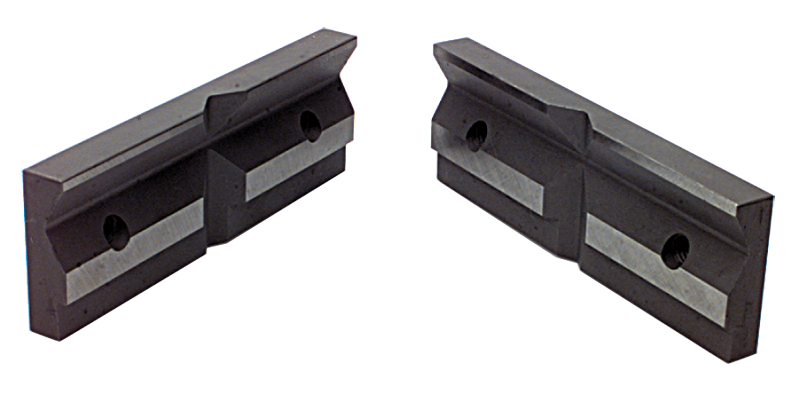 1-Pair Matching V-Groove Jaw Plates; For: 6/7" Speed Vise - Exact Tooling