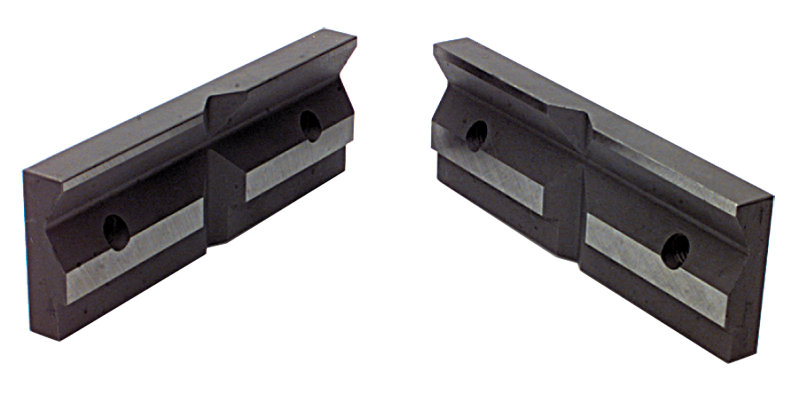 1-Pair Matching V-Groove Jaw Plates; For: 4/5" Speed Vise - Exact Tooling
