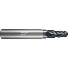 ‎4 Flute - Ball - 0.2500″ (1/4) Cutter DIA × 0.3125″ (5/16) Shank DIA × 0.1250″ (1/8) Radius × 1.2500″ (1-1/4) LOC × 3.0000″ (3) OAL × 1.5000″ (1-1/2) Reach - APLUS Coated