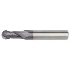 1/4x1/4x3/4x2-1/2 Ball Nose 2FL Carbide End Mill-Round Shank-TiAlN - Exact Tooling