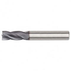 7/32x1/4x7/16x2 4FL Square Carbide End Mill-Round Shank-TIALN - Exact Tooling