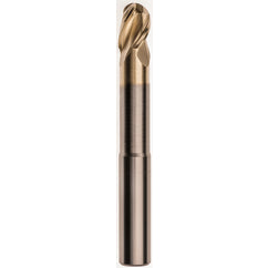 5/8 x 5/8 x 3/4 x 4 w/1-3/4 Reach Ball Nose 3 Flute Carbide M223N Streaker End Mill-ZrN - Exact Tooling