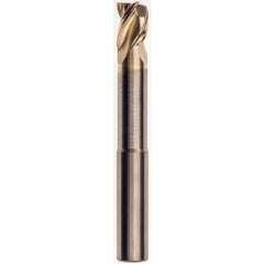 3/16 x 3/16 x 1/4 x 3 w/1 Reach .015 Radius 3 Flute Carbide M223N Streaker End Mill-ZrN - Exact Tooling
