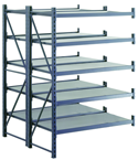 50 x 52 x 78" - Welded Frame Double Straight Shelving Add-On Unit (Gray) - Exact Tooling