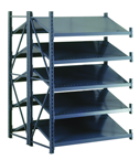 50 x 48 x 78" - Welded Frame Double Inverted Tilt Shelving Add-On Unit (Gray) - Exact Tooling