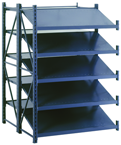 50 x 50 x 78" - Welded Frame Double Straight/Tilt Shelving Add-On Unit (Gray) - Exact Tooling