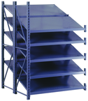 50 x 48 x 78" - Welded Frame Double Tilt Shelving Add-On Unit (Gray) - Exact Tooling