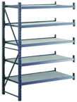 50 x 26 x 78" - Welded Frame Single Straight Shelving Add-On Unit (Gray) - Exact Tooling
