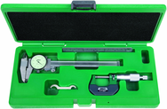 3 Pc. Measuring Tool Set - Includes Caliper, Micrometer and Scale - Exact Tooling
