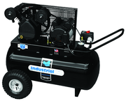 20 Gal. Single Stage Air Compressor, Horizontal, Cast Iron, 135 PSI - Exact Tooling