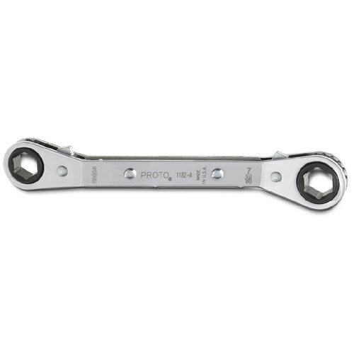 ‎Proto Offset Double Box Reversible Ratcheting Wrench 3/8″ × 7/16″ - 6 Point - Exact Tooling