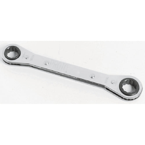 ‎Proto Offset Double Box Reversible Ratcheting Wrench 9 × 10 mm - 6 Point - Exact Tooling