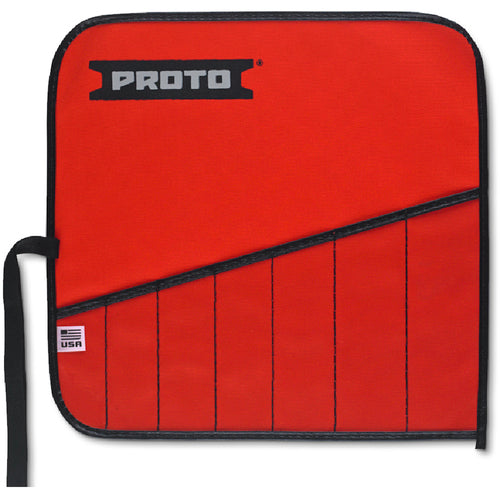 Proto Red Canvas 7-Pocket Tool Roll - Exact Tooling
