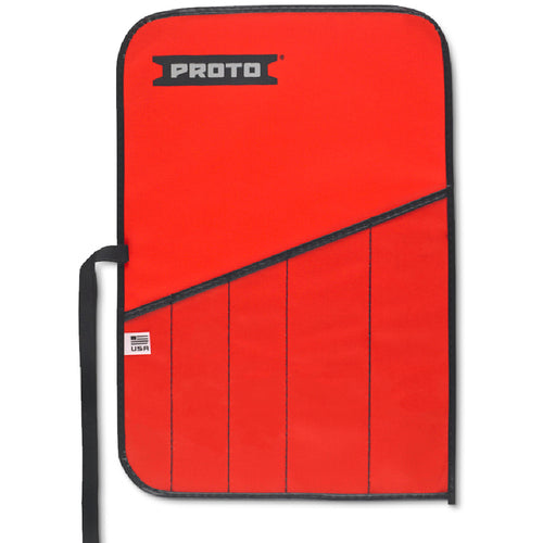 Proto Red Canvas 5-Pocket Tool Roll - Exact Tooling