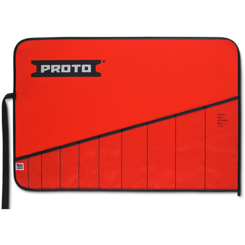 Proto Red Canvas 10-Pocket Tool Roll - Exact Tooling
