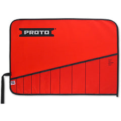 Proto Red Canvas 10-Pocket Tool Roll - Exact Tooling