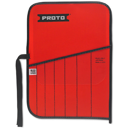 Proto Red Canvas 7-Pocket Tool Roll - Exact Tooling