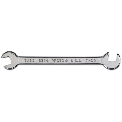 Proto Short Satin Angle Open-End Wrench - 7/32″ - Exact Tooling