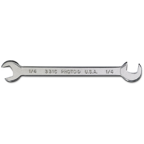 Proto Short Satin Angle Open-End Wrench - 1/4″ - Exact Tooling