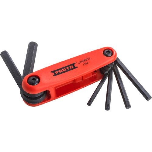 ‎Proto 6 Piece Folding Hex Key Set with Comfort Grip: 5/32-3/8″ - Exact Tooling