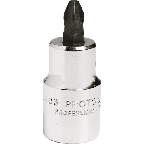 Proto 1/2″ Drive Phillips Screwdriver Bit Socket - # 3 - Exact Tooling