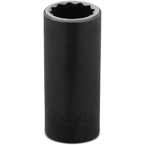 ‎Proto 1/2″ Drive Deep Impact Socket 1″ - 12 Point - Exact Tooling