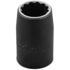 ‎Proto 1/2″ Drive Thin Wall Impact Socket 15 mm - 12 Point - Exact Tooling