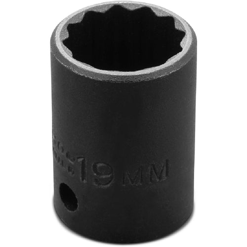 ‎Proto 1/2″ Drive Thin Wall Impact Socket 19 mm - 12 Point - Exact Tooling