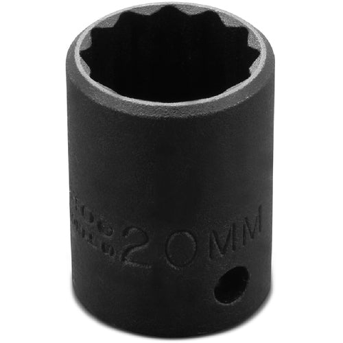 ‎Proto 1/2″ Drive Thin Wall Impact Socket 20 mm - 12 Point - Exact Tooling