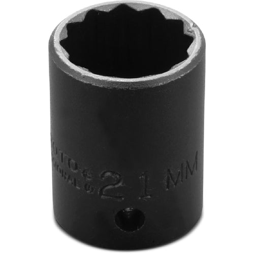 ‎Proto 1/2″ Drive Thin Wall Impact Socket 21 mm - 12 Point - Exact Tooling