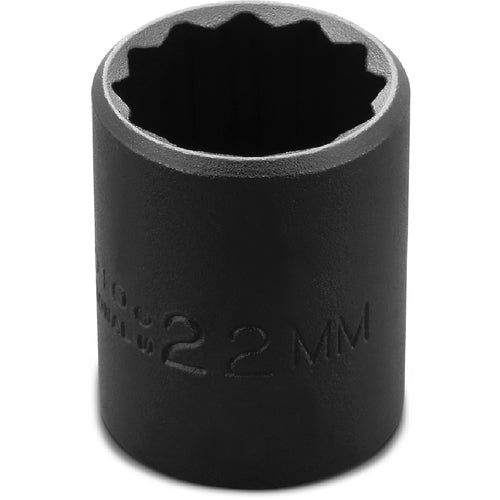 ‎Proto 1/2″ Drive Thin Wall Impact Socket 22 mm - 12 Point - Exact Tooling